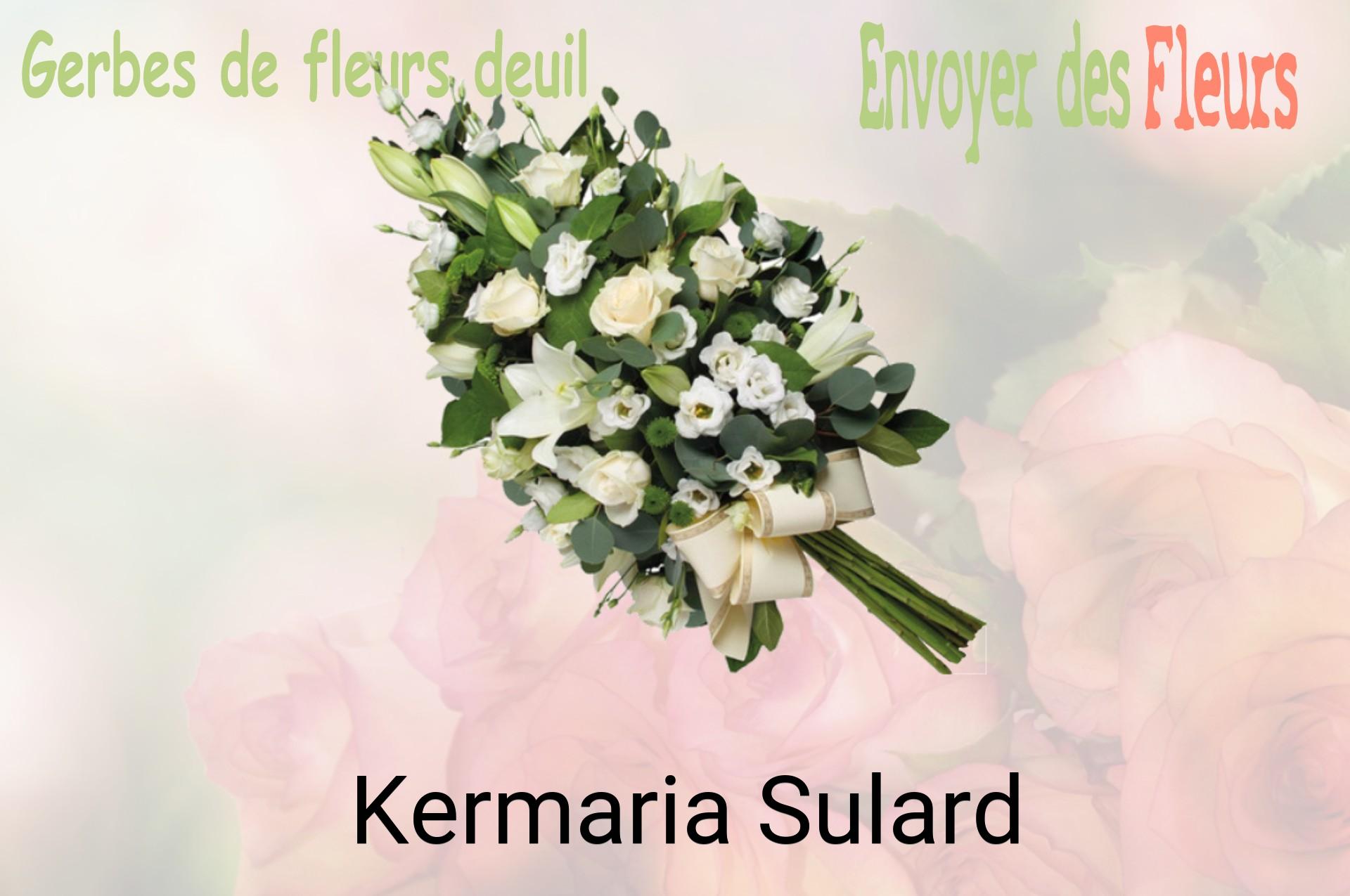 Gerbe de fleurs de deuil livrée à Kermaria-Sulard